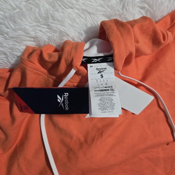 Reebok model GJ0871 pullover sweatshirt Small orange and white - Picture 5 of 6